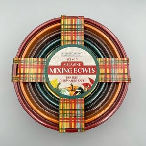 *New* Stephan Roberts Home Collection Melamine Mixing Bowls - Set of 5